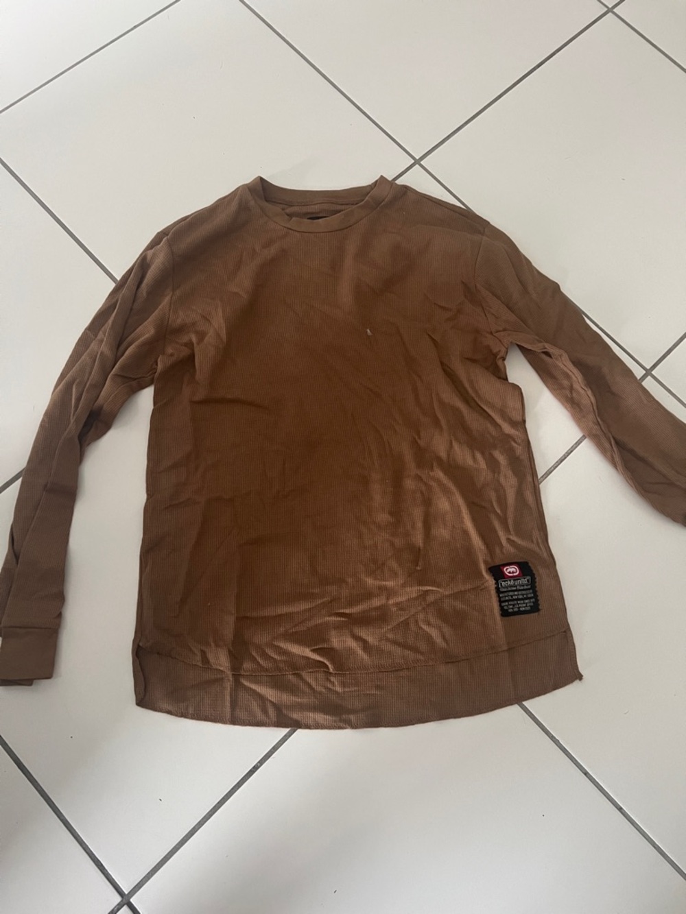 Echo Brown Long Sleeve Men's Thermal Tee